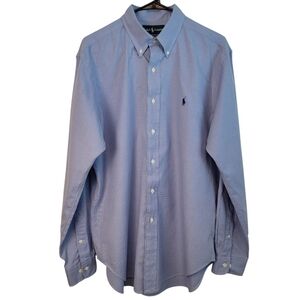 VTG Polo Ralph Lauren Sz 16 34/35 Classic Fit Shirt Mens Button Cotton *READ*